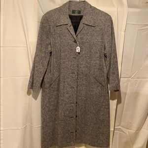 Orvis women’s wool coat size 20 gray tweed
